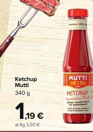 Carrefour Mutti Ketchup 340 G(ml) offerta