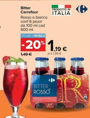 Carrefour Carrefour Bitter Rosso/ Bianco 600 Ml offerta