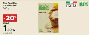 Carrefour Carrefour - Riso Fine Ribe Biologico offerta