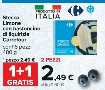 Carrefour Carrefour - Stecco Limone Con Bastoncino Di Liquirizia 480 G(ml) offerta
