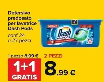 Carrefour Dash Detersivo Predosato Per Lavatrice All In 1 Pods offerta