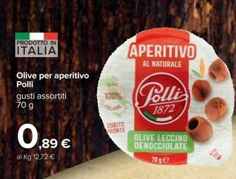 Carrefour Polli Olive Per Aperitivo Al Naturale 70 G offerta