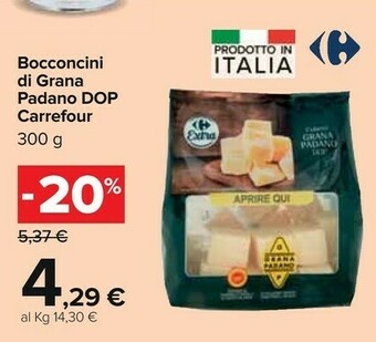 Carrefour Carrefour Bocconcini Di Grana Padano Dop 300 G offerta