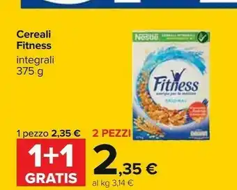 Carrefour Nestlè Cereali Fitness Integrali 375 G offerta