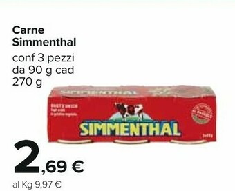 Carrefour Simmenthal Carne 270 G offerta