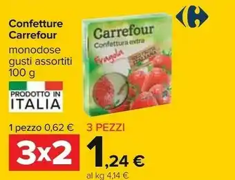 Carrefour Carrefour - Confettura Extra Di Fragole 100 G(ml) offerta