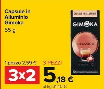 Carrefour Gimoka Capsule In Alluminio Classico 55 G offerta