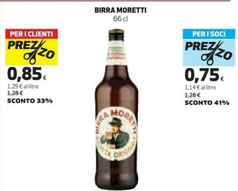 Coop Moretti Birra offerta