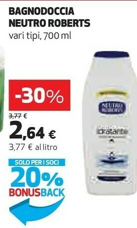 Coop Neutro Roberts Bagnodoccia offerta