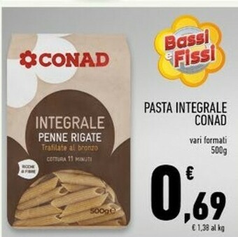 Conad Superstore Pasta integrale offerta