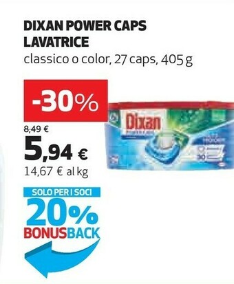 Coop Dixan Power Caps Lavatrice offerta