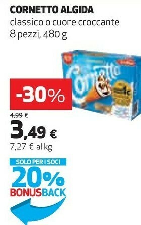Coop Algida Cornetto offerta