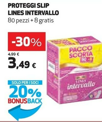 Coop Lines Proteggi Slip Intervallo offerta