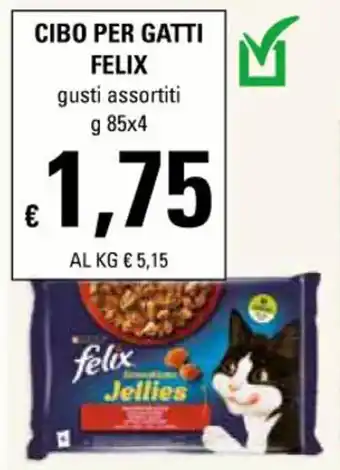Basko Felix Cibo per Gatti gusti assortiti g 85x4 offerta