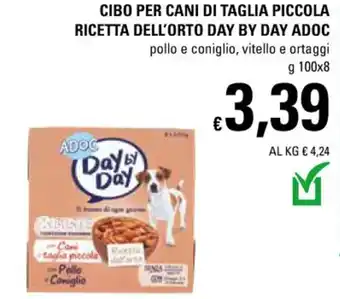 Basko Adoc Cibo Per Cani di Taglia Piccola Ricetta Dell'Orto Day by Day g 100x8 offerta