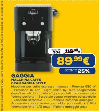 Macchina da caffè gran gaggia style gaggia