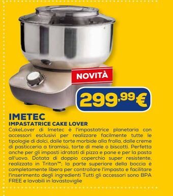 Euronics Impastatrice cake lover imetec offerta