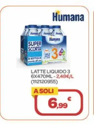 Bimbo Store Latte 3 liquido 6x470ml offerta