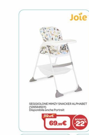 Seggiolone mimzy snacker alphabet