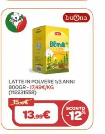 Bimbo Store Latte polvere 1/3 anni 800 gr offerta