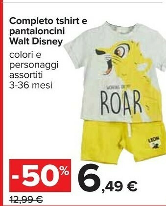Carrefour Disney Abbigliamento neonato offerta