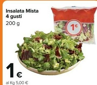 Carrefour Insalata Mista 4 Gusti 200 G offerta