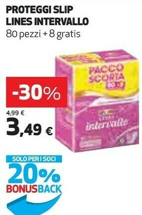 Coop Lines Proteggi Slip Intervallo offerta