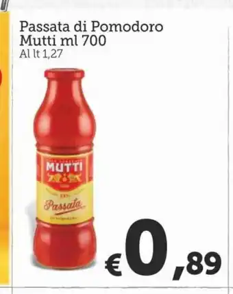 MAX Supermercati Passata di Pomodoro Mutti 700 ml offerta