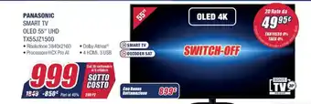 Trony Panasonic Smart TV Oled 55" UHD TX55 JZ1500 offerta
