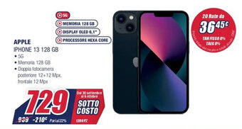 Trony Apple Iphone 13 128 GB offerta