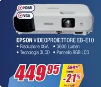 Trony Epson Videoproiettore EB-E10 offerta
