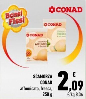 Conad Conad Scamorza affumicata, fresca, 250 g offerta