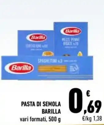 Conad Barilla Pasta di Semola vari formati 500 g offerta
