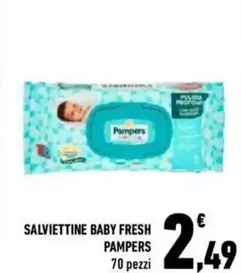 Conad Pampers Salviettine Baby Fresh 70 pezzi offerta