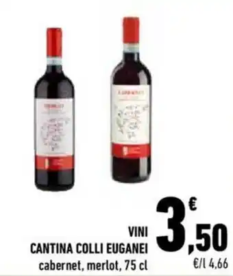 Conad Cantina Colli Euganei Vini cabernet, merlot 75 cl offerta