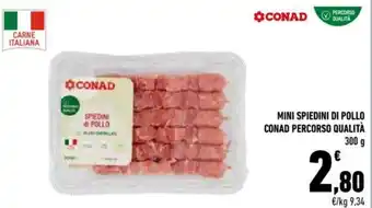 Conad Conad Percorso Qualità Mini Spiedini di Pollo 300 g offerta