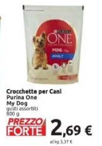Carrefour Purina One My Dog Crocchette per Cani gusti assortiti 800 g offerta