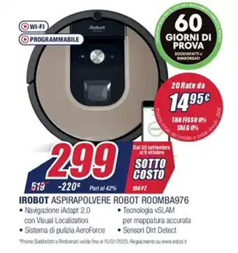 Trony Irobot Aspirapolvere Robot Roomba976 offerta
