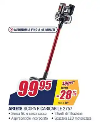 Trony Ariete Scopa Ricaricabile 2757 offerta