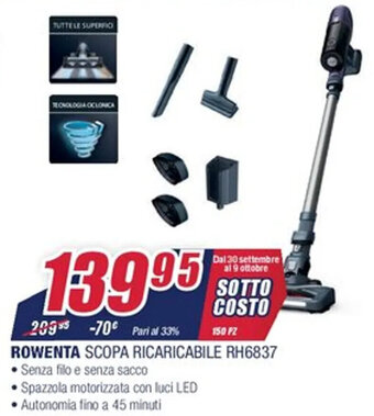 Trony Rowenta Scopa Ricaricabile RH6837 offerta
