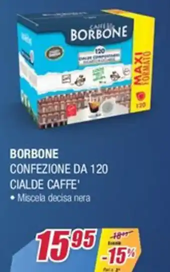 Trony Borbon Confezione Da 120 Cialde Caffe' offerta