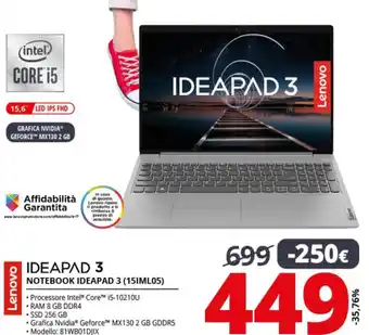 Lenovo Ideapad 3 Notebook Ideapad 3 (15IML05)