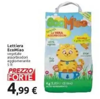 Carrefour EcoMiao Lettiera vegetale 5 lt offerta
