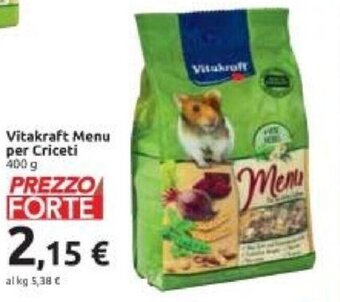Carrefour Vitakraft Menu per Criceti 400 g offerta
