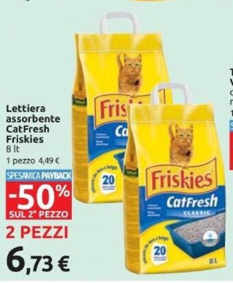 Carrefour Friskies CatFresh Lettiera assorbente 8 lt offerta