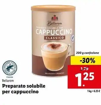 Lidl Preparato solubile per cappuccino bellarom offerta