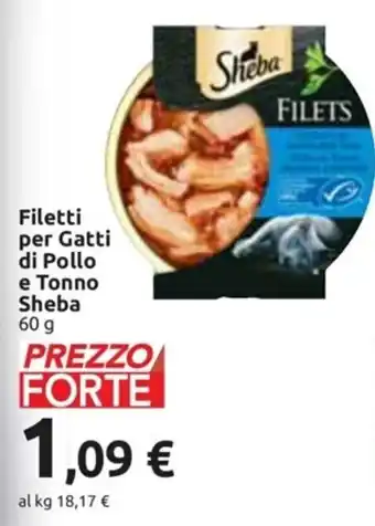 Esselunga Sheba Filetti per Gatti di Pollo e Tonno 60 g offerta