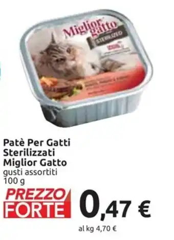 Esselunga Miglior Gatto Patè per Gatti Sterilizzati gusti assortiti 100 g offerta