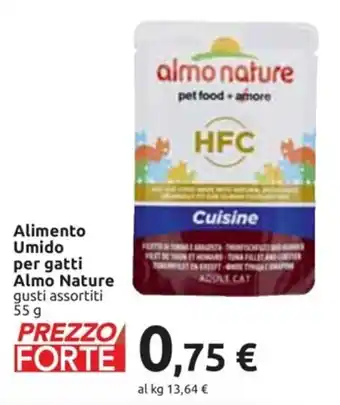 Esselunga Almo Nature Alimento Umido per gatti gusti assortiti 55 g offerta