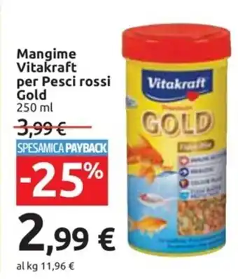 Esselunga Vitakraft Mangime per Pesci rossi Gold 250 ml offerta